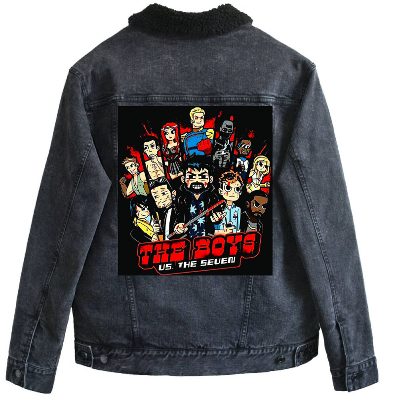 The Boys Tv Show Poster Travel Quote Unisex Sherpa-lined Denim Jacket | Artistshot