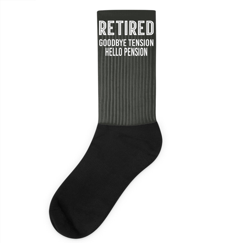 Retired Goodbye Tension Hello Pensiyon Socks | Artistshot
