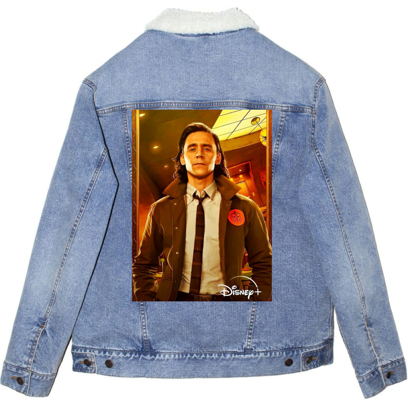 The God Of Mischief Poster Yellow Unisex Sherpa-lined Denim Jacket | Artistshot