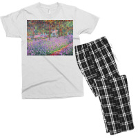 The Artists Garden At Giverny 1900 Claude Monet Poster Aesthetic Men's T-shirt Pajama Set | Artistshot