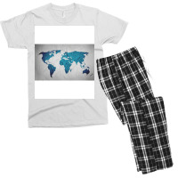 Map Of The World Poster Girl Men's T-shirt Pajama Set | Artistshot