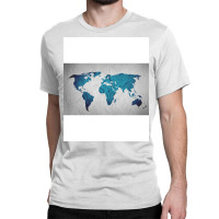 Map Of The World Poster Girl Classic T-shirt | Artistshot