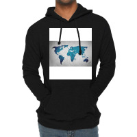 Map Of The World Poster Girl Lightweight Hoodie | Artistshot