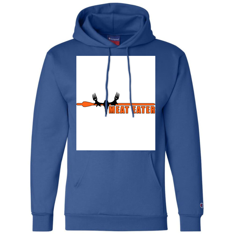 Meat Eater Classic Poster Vintage Champion Hoodie | Artistshot