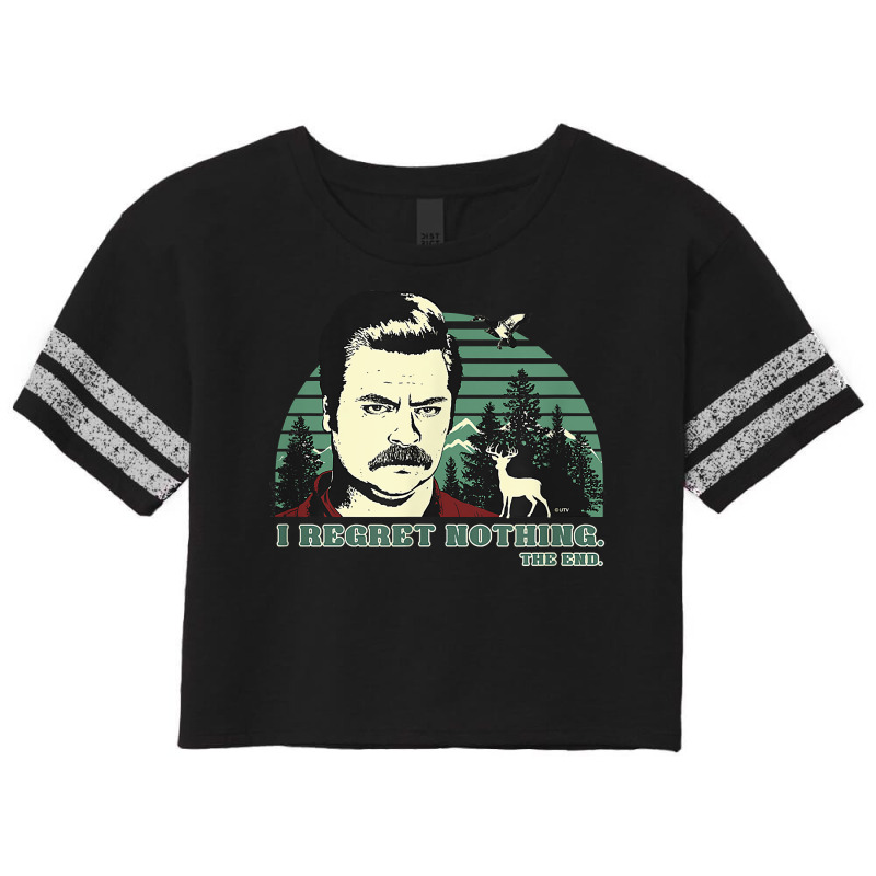 Parks And Recreation Ron Swanson I Regret Nothing T Shirt Scorecard Crop Tee by dennh | Artistshot