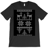 Nordic Knit Pattern Poster Quote T-shirt | Artistshot