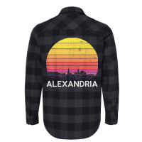 Retro Virginia Alexandria Skyline Vintage Urban Buildings T Shirt Flannel Shirt | Artistshot