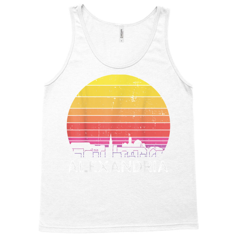 Retro Virginia Alexandria Skyline Vintage Urban Buildings T Shirt Tank Top by veroniquetour3tz | Artistshot