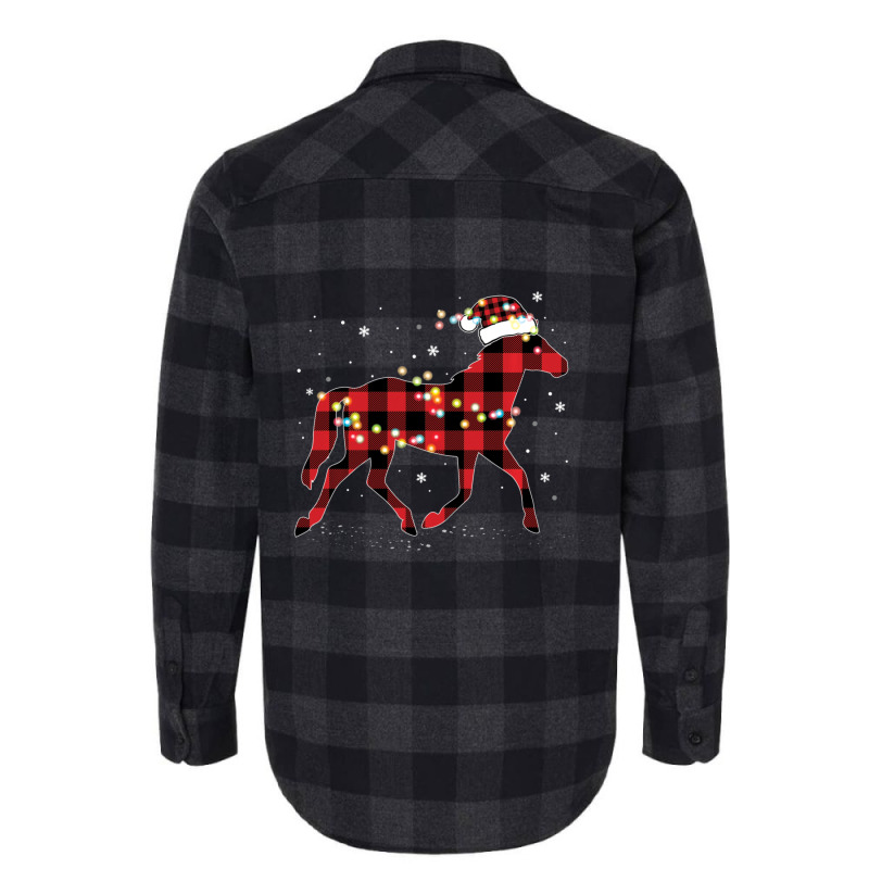 Trending Horse Christmas Red Plaid Buffalo Pajama Horse Riding Flannel Shirt by Estrada Link | Artistshot