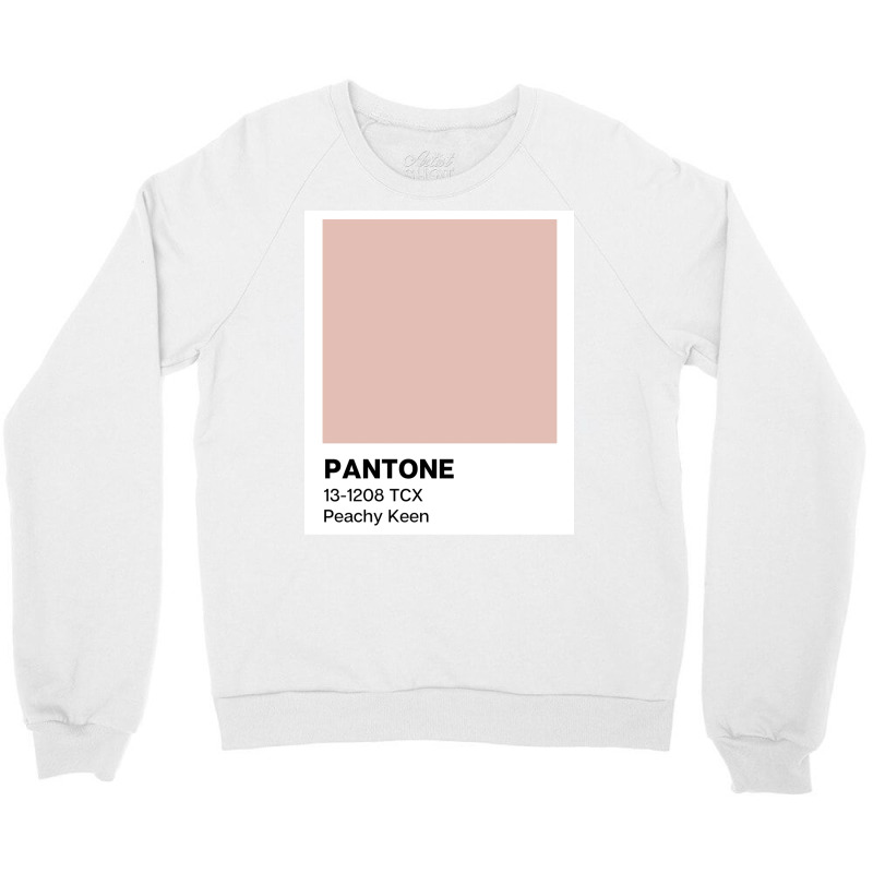 Pantone Peachy Keen Poster Love Crewneck Sweatshirt | Artistshot