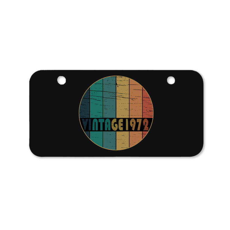 Hot Trend Vintage 1972 Birthday Bicycle License Plate | Artistshot