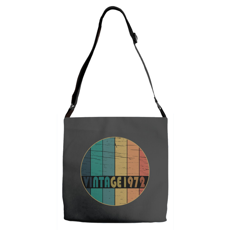 Hot Trend Vintage 1972 Birthday Adjustable Strap Totes | Artistshot