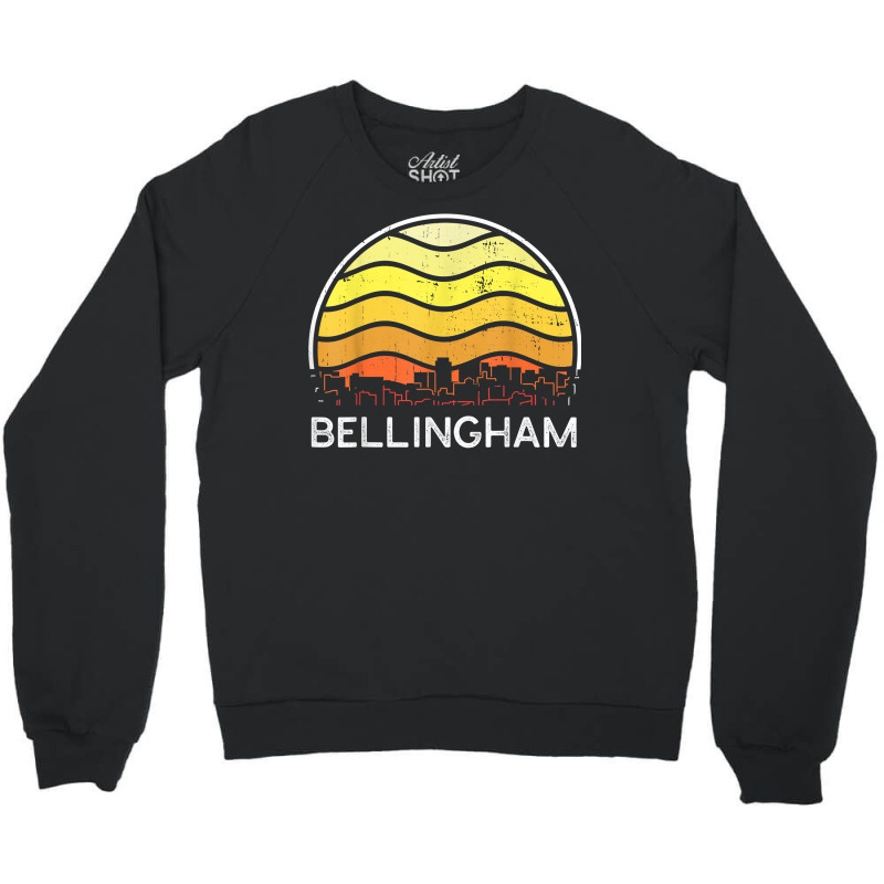 Retro Washington Bellingham Visitors Skyline Vintage Urban T Shirt Crewneck Sweatshirt | Artistshot