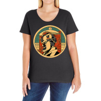 Retro Japanese Samurai Warrior Grunge Vintage Gift T Shirt Ladies Curvy T-shirt | Artistshot