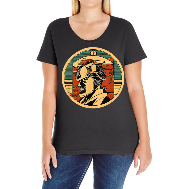 Retro Japanese Samurai Warrior Grunge Vintage Gift T Shirt Ladies Curvy T-Shirt by cordellwerw56r | Artistshot