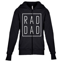 Fathers Day S  Rad Dad Youth Zipper Hoodie | Artistshot