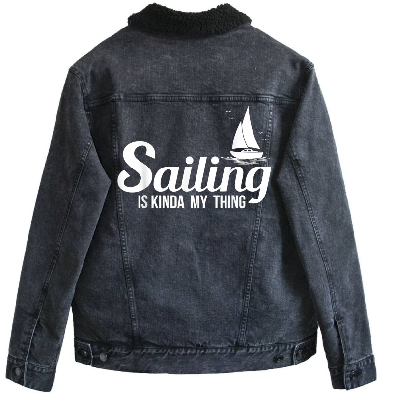 Sailing Ship Captain Sailing Boat Gift Compass Sailing Sailor T Shirt Unisex Sherpa-lined Denim Jacket | Artistshot