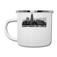 Santiago De Chile City Skyline Silhouette Outline Sketch T Shirt Camper Cup | Artistshot