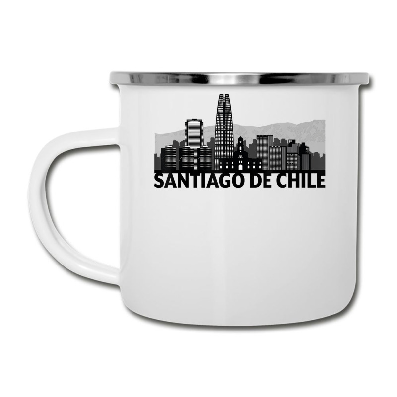 Santiago De Chile City Skyline Silhouette Outline Sketch T Shirt Camper Cup | Artistshot