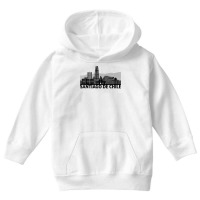 Santiago De Chile City Skyline Silhouette Outline Sketch T Shirt Youth Hoodie | Artistshot