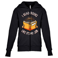 Trending Reading Book Lover Librarian Bibliophile Youth Zipper Hoodie | Artistshot