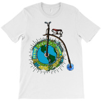 Planet Bike Planet Bicycle Artistic Aesthetic Penny Farthing Save The T-shirt | Artistshot