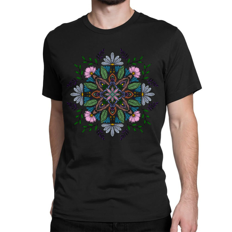 Limited Edition Flowery Mandala Classic T-shirt by Jerhogen528 | Artistshot