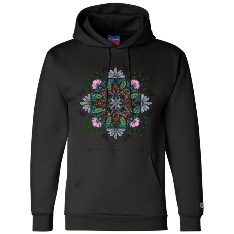 Limited Edition Flowery Mandala Champion Hoodie by Jerhogen528 | Artistshot