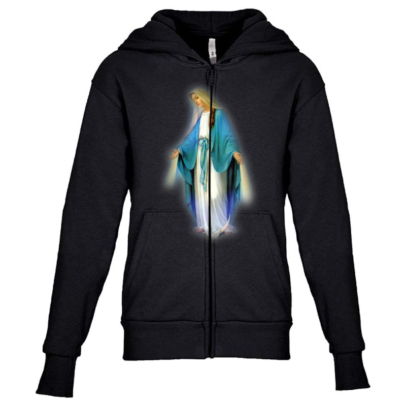 Hot Trend Mary, Blessed Mother Catholic Youth Zipper Hoodie by femalesbaubles | Artistshot