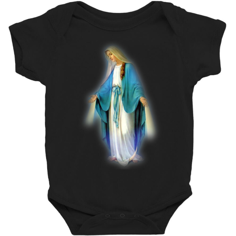 Hot Trend Mary, Blessed Mother Catholic Baby Bodysuit by femalesbaubles | Artistshot