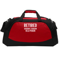 Retired Goodbye Tension Hello Pensiyon Active Duffel | Artistshot