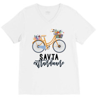 Savta Extraordinaire Gift For Grandmother V-neck Tee | Artistshot