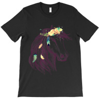 Limited Edition Horse Head Art With Flowers For Animal Lovers Horses T-shirt | Artistshot