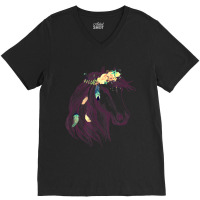 Limited Edition Horse Head Art With Flowers For Animal Lovers Horses V-neck Tee | Artistshot