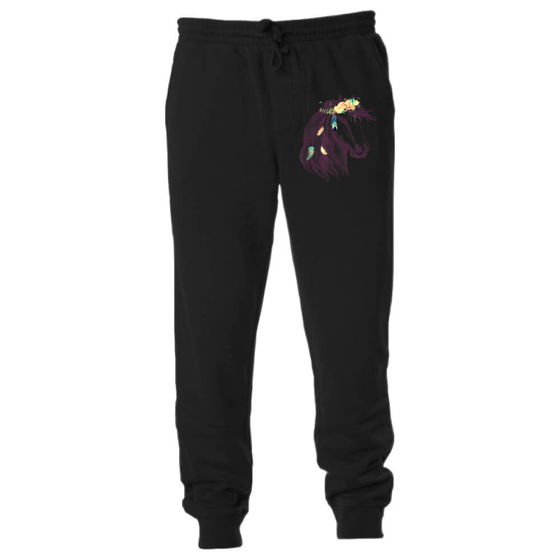 Limited Edition Horse Head Art With Flowers For Animal Lovers Horses Unisex Jogger | Artistshot