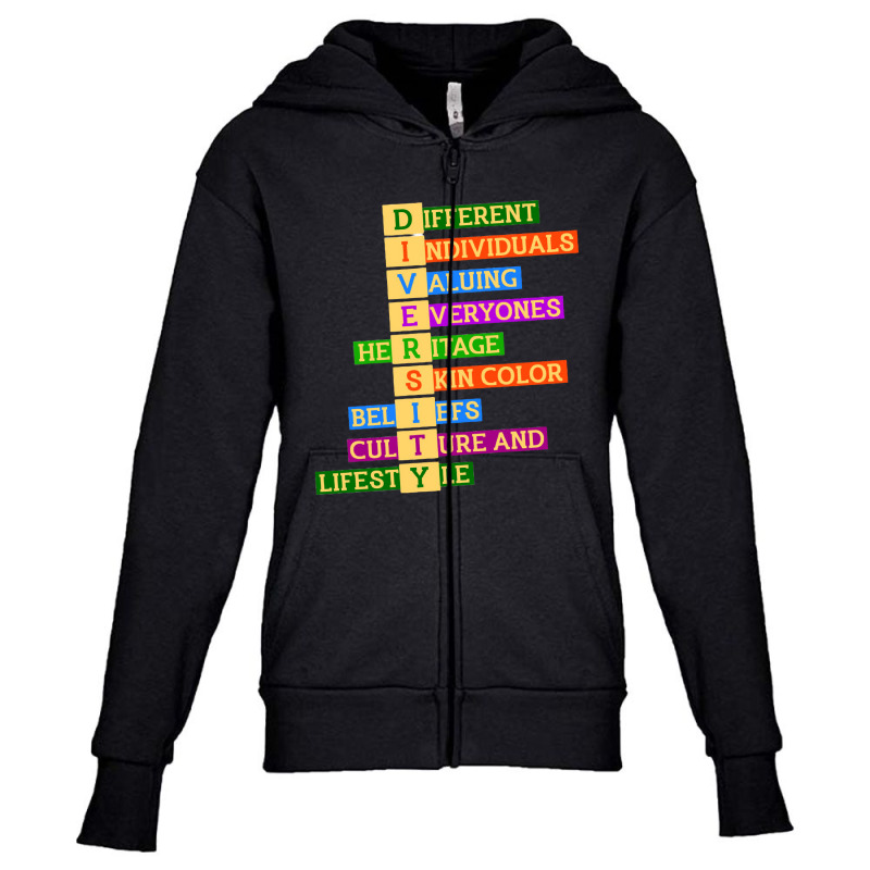 Hot Trend Rights Diversity Youth Zipper Hoodie by fenderbendable | Artistshot