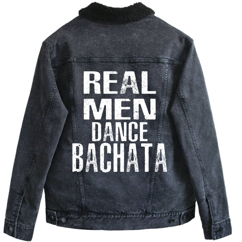 Real Man Dance Bachata Latin Dancer Workout Unisex Sherpa-Lined Denim Jacket by Eme90 | Artistshot