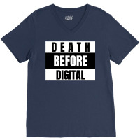 Death Before Digital  Film Photography Classic  Red 80s V-neck Tee | Artistshot