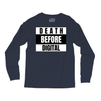 Death Before Digital  Film Photography Classic  Red 80s Long Sleeve Shirts | Artistshot