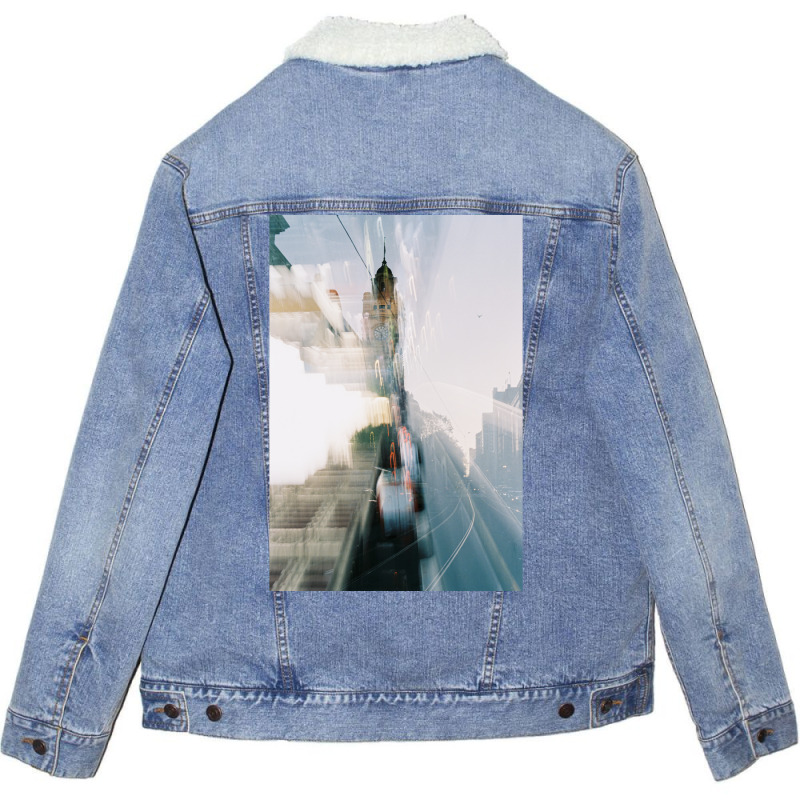 Double Exposure, Melbourne Australia. Long Love Love Unisex Sherpa-lined Denim Jacket | Artistshot