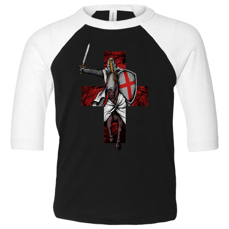 Limited Edition Knight Templar And Horse Crusade Toddler 3/4 Sleeve Tee | Artistshot