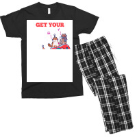 Black Cat Kitty Christmas Carol Singing Cats Guitar Kitten Cat Men's T-shirt Pajama Set | Artistshot