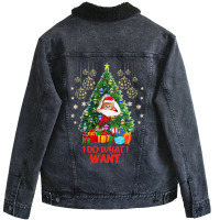 Black Cat Kitty Funny Cat Christmas Design Funny Cat Kitten Cat Unisex Sherpa-lined Denim Jacket | Artistshot