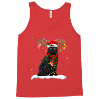 Black Cat Reindeer Christmas Light Shirt Cat Lover Christmas Tank Top | Artistshot