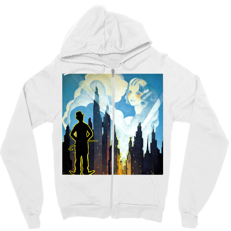 Charlie Chaplin, City Lights, 1931 Theatrical Release Poster Excerpt C Zipper Hoodie by slomarajwan6 | Artistshot