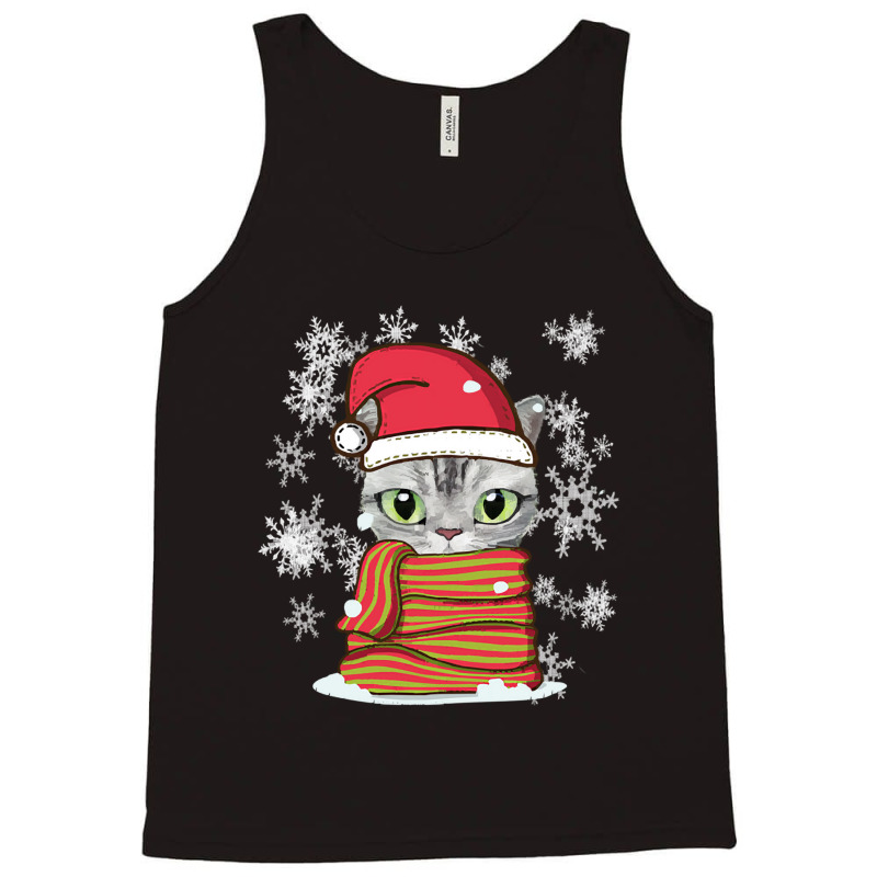 Cat Christmas Lovely Cat Christmas Tank Top | Artistshot