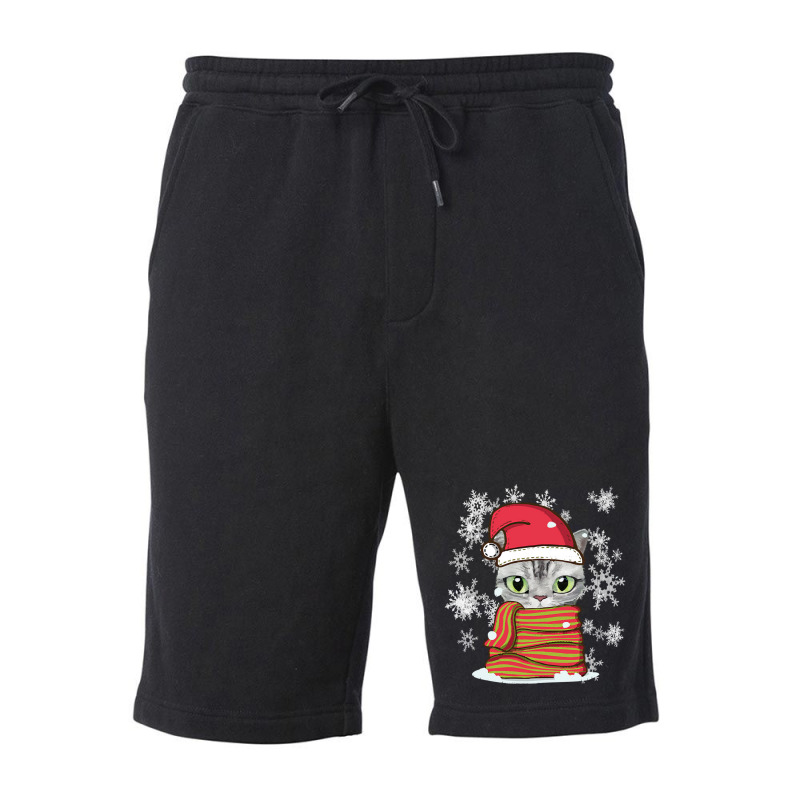 Cat Christmas Lovely Cat Christmas Fleece Short | Artistshot