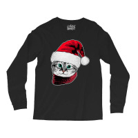 Cat Christmas Santa Claus Holiday Season Christmas Cat Long Sleeve Shirts | Artistshot