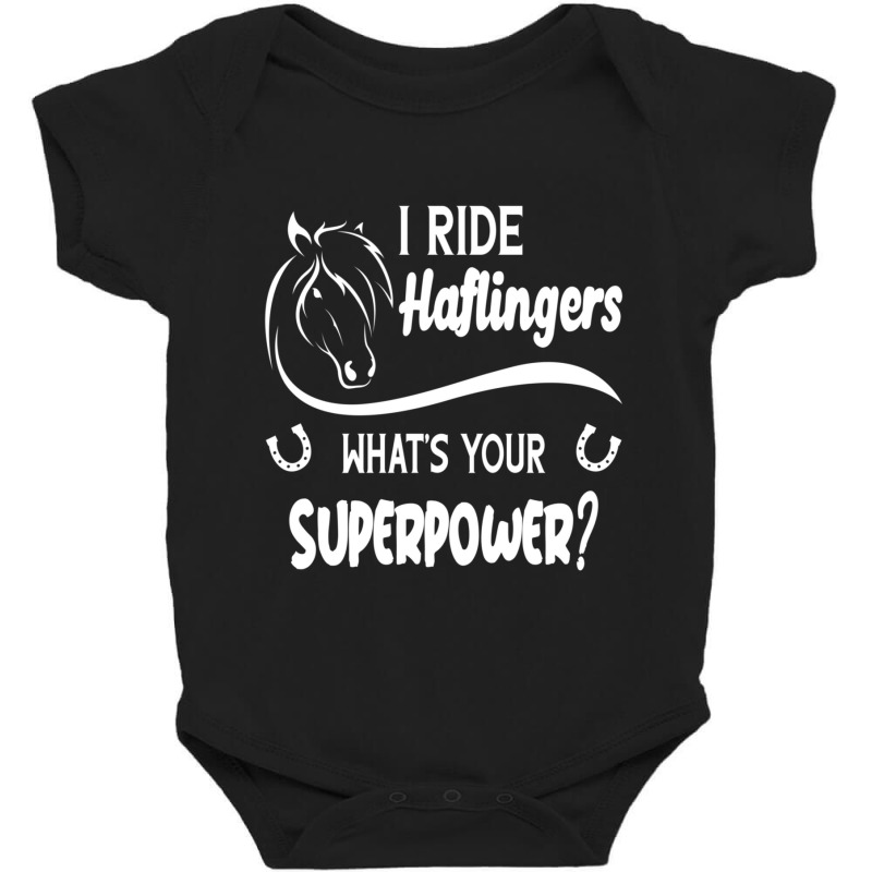 Hot Trend I Ride Haflingers What's Your Superpower Horse Lover Baby Bodysuit by Estrada Link | Artistshot