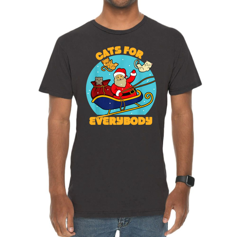 Cats For Everybody Christmas Cat Vintage T-shirt | Artistshot